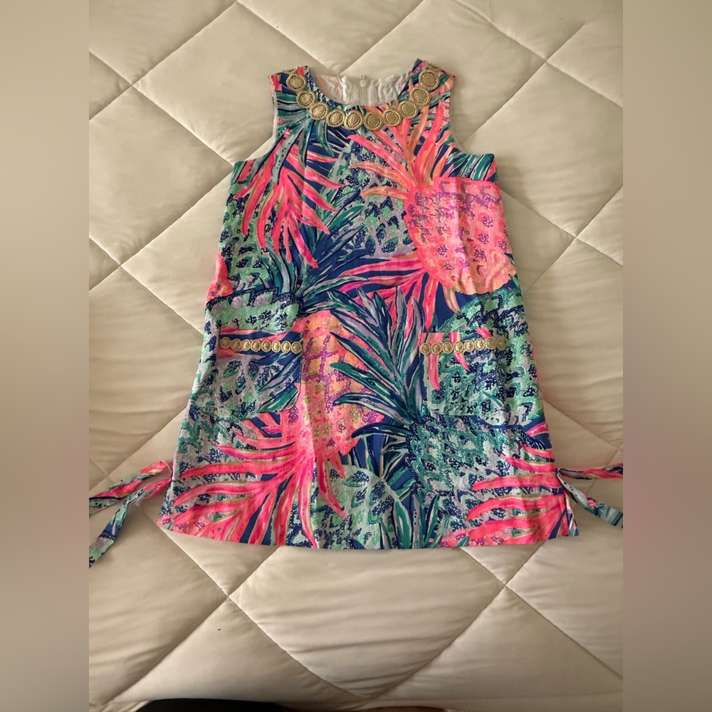 Lilly Pulitzer Multicolor Dress with Gold Accents